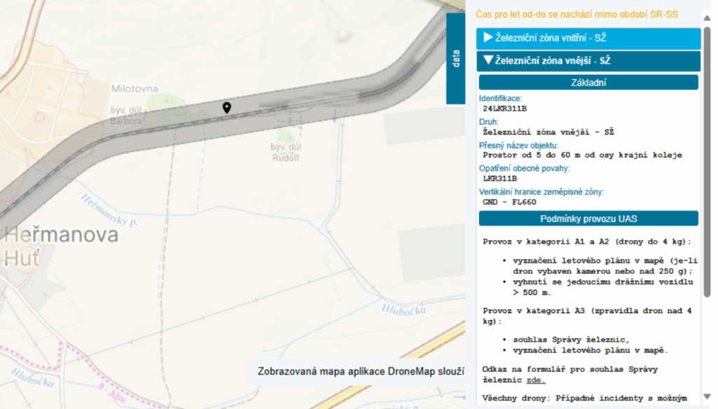 DroneMap železnice
